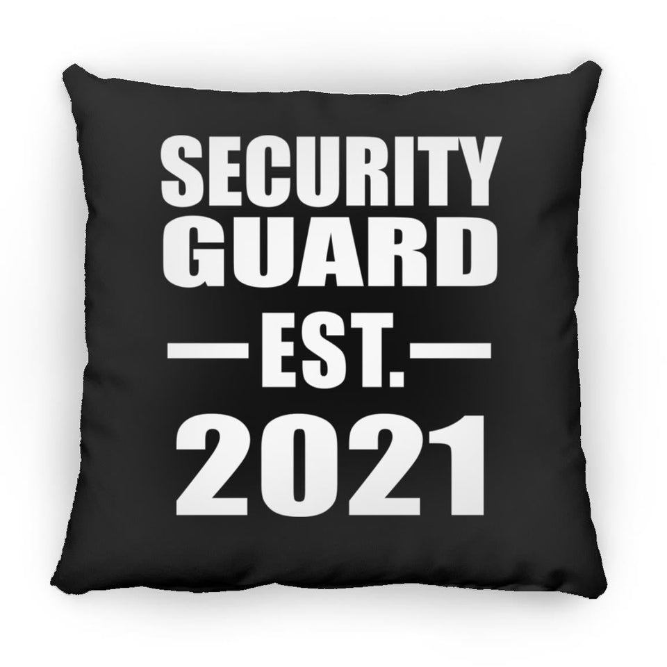 Security Guard Established EST. 2021 - Throw Pillow Black