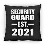 Security Guard Established EST. 2021 - Throw Pillow Black