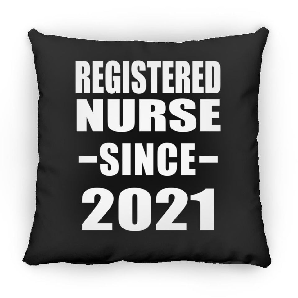 Registered Nurse Since 2021 - Throw Pillow Black