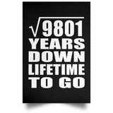 99th Anniversary Square Root of 9801 Years Lifetime To Go - Poster Portrait
