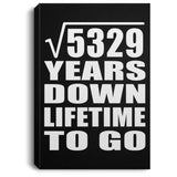 73rd Anniversary Square Root of 5329 Years Lifetime To Go - Canvas Portrait