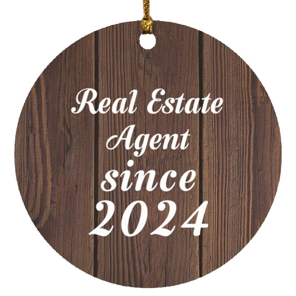 Real Estate Agent Since 2024 - Circle Ornament D