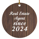 Real Estate Agent Since 2024 - Circle Ornament D