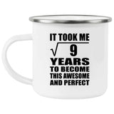3rd Birthday Took Square Root of 9 Years To Awesome - 12oz Camping Mug