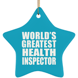 World's Greatest Health Inspector - Star Ornament