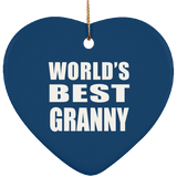 World's Best Granny - Heart Ornament