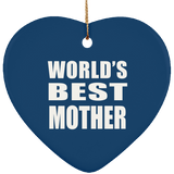 World's Best Mother - Heart Ornament