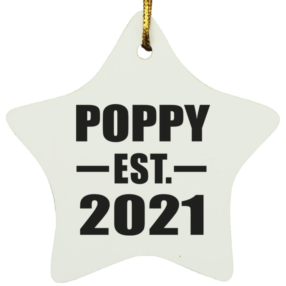 Poppy Established EST. 2021 - Star Ornament