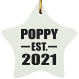Poppy Established EST. 2021 - Star Ornament