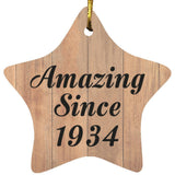 90th Birthday Amazing Since 1934 - Star Ornament C