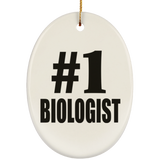 Number One #1 Biologist - Oval Ornament