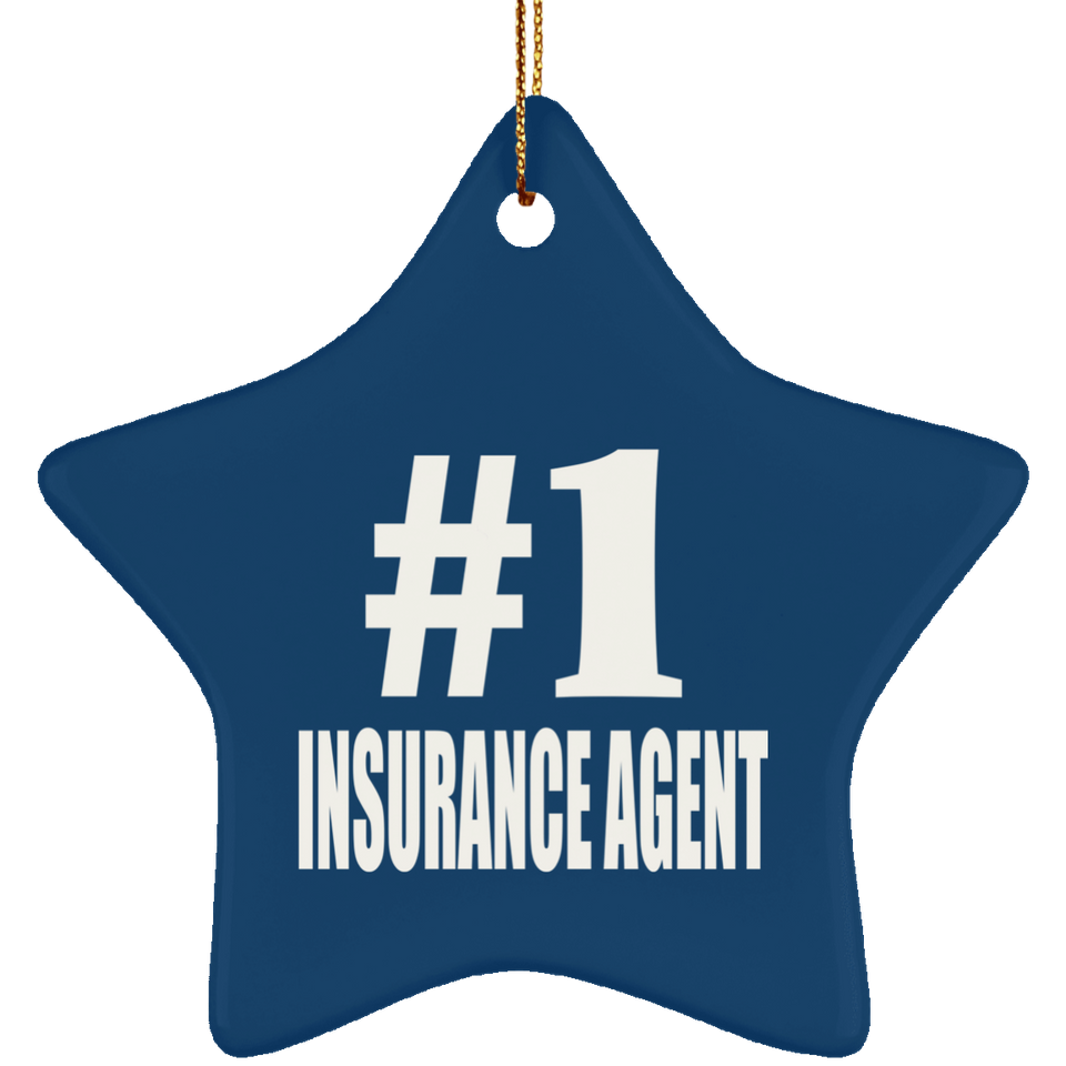 Number One #1 Insurance Agent - Star Ornament