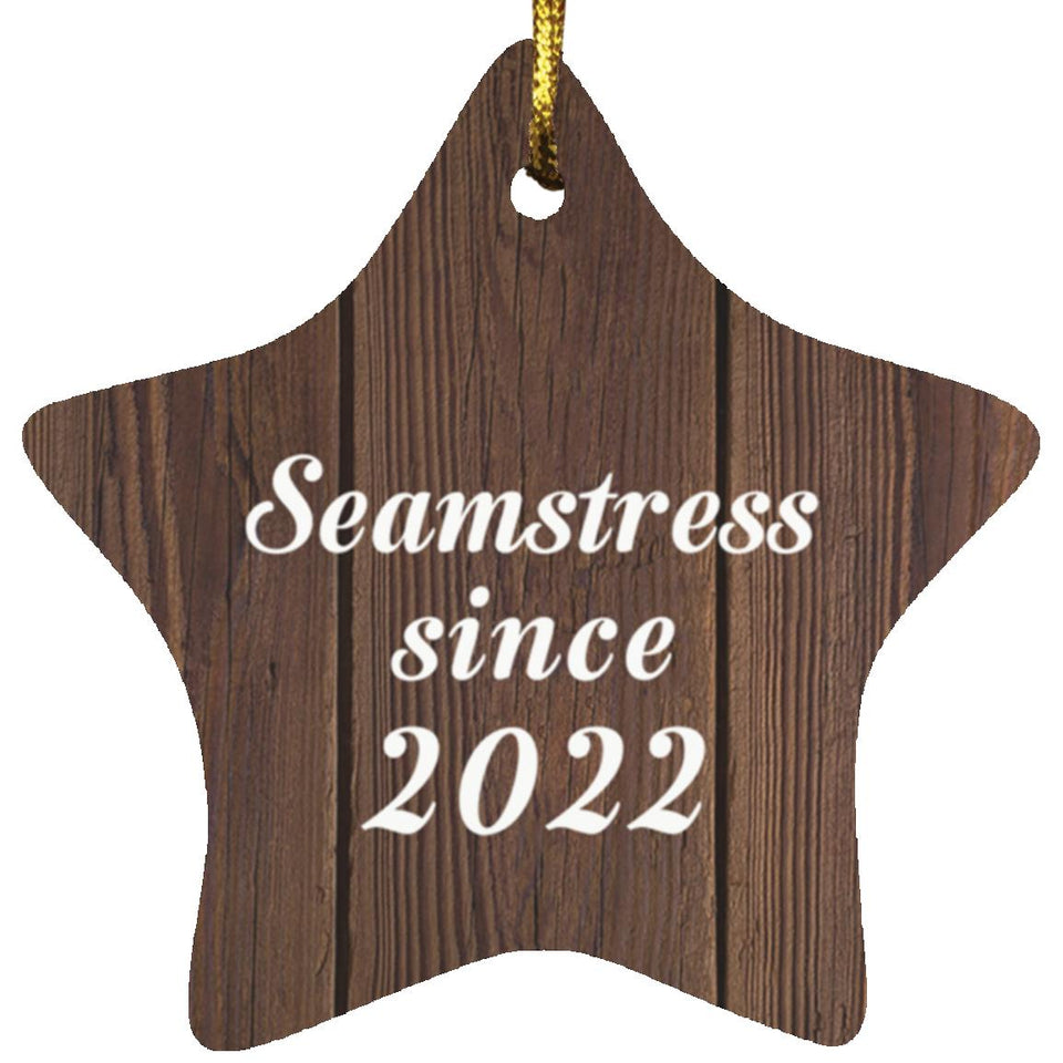 Seamstress Since 2022 - Star Ornament D