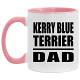 Kerry Blue Terrier Dad - 11oz Accent Mug Pink