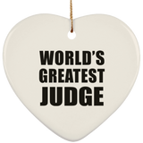World's Greatest Judge - Heart Ornament