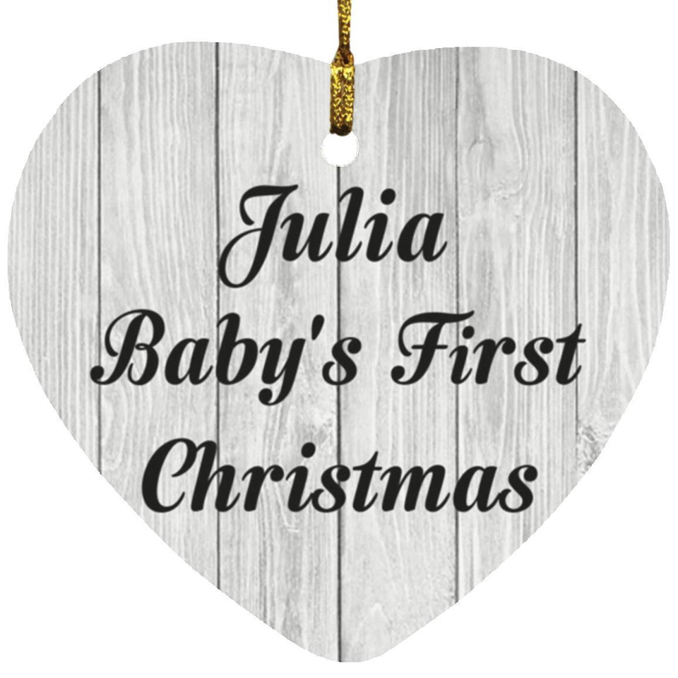 Julia Baby's First Christmas - Heart Ornament F
