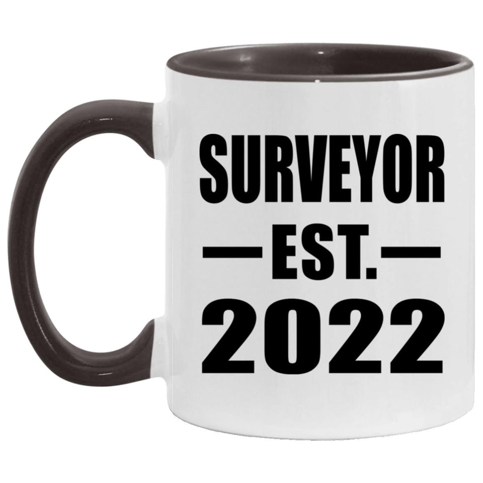 Surveyor Established EST. 2022 - 11oz Accent Mug Black