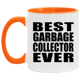 Best Garbage Collector Ever - 11oz Accent Mug Orange