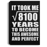 90th Birthday Took Square Root of 8100 Years To Awesome - Canvas Portrait