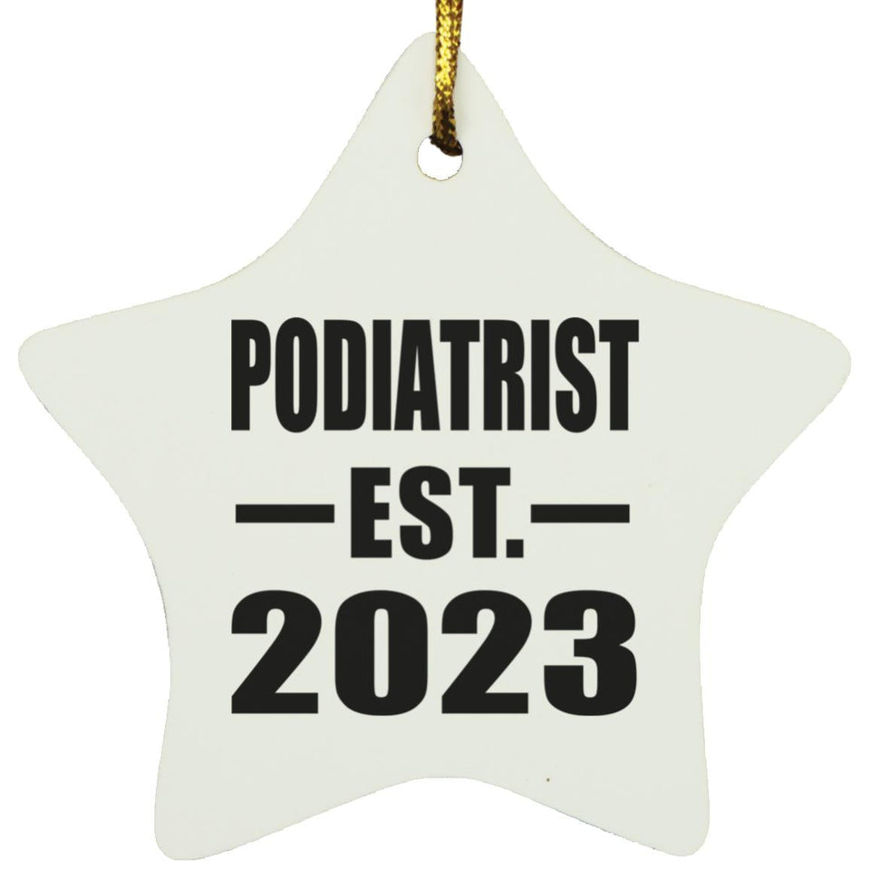 Podiatrist Established EST. 2023 - Star Ornament