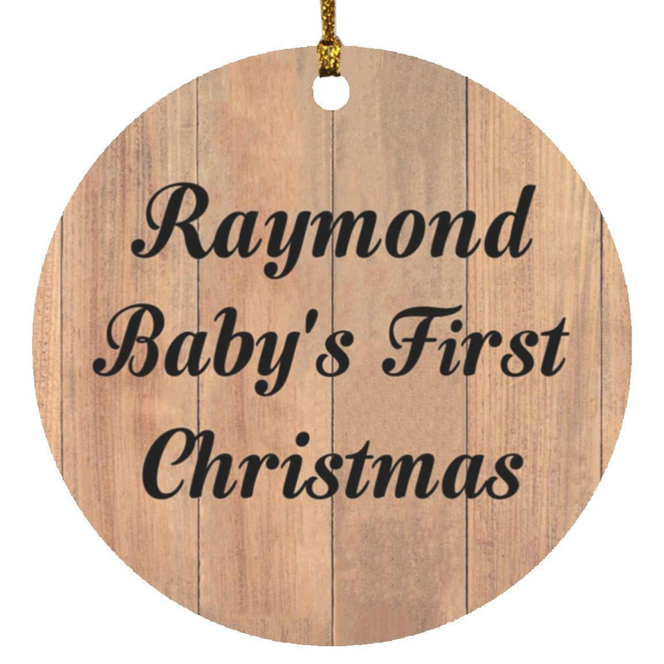 Raymond Baby's First Christmas - Circle Ornament C