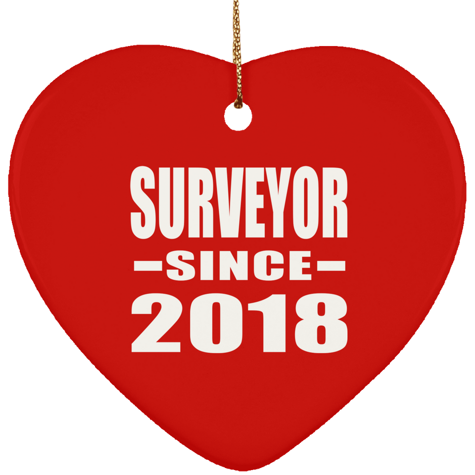 Surveyor Since 2018 - Heart Ornament