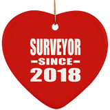 Surveyor Since 2018 - Heart Ornament
