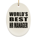 World's Best HR Manager - Oval Ornament