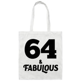 64th Birthday 64 & Fabulous - Tote Bag White