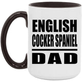 English Cocker Spaniel Dad - 15oz Accent Mug Black
