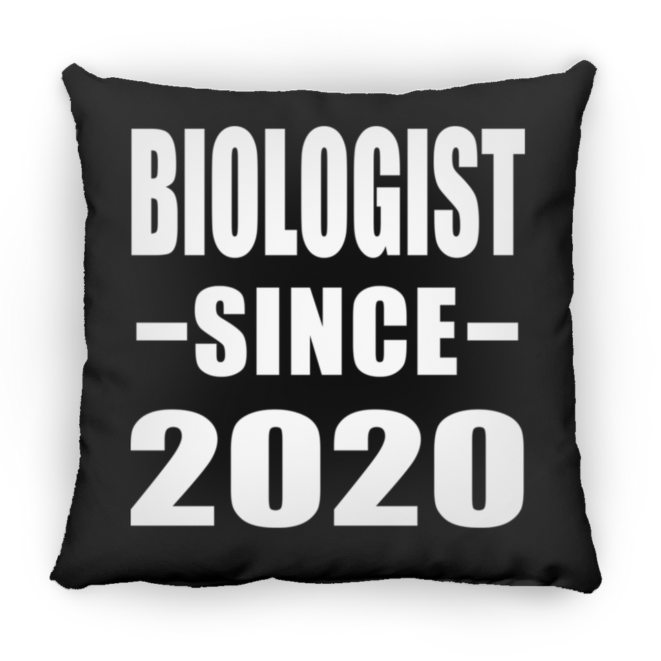 Biologist Since 2020 - Throw Pillow Black