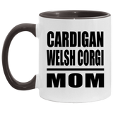 Cardigan Welsh Corgi Mom - 11oz Accent Mug Black