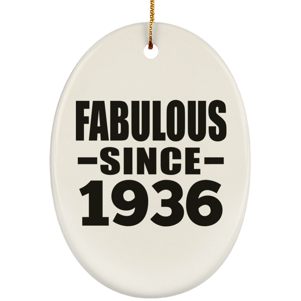 88th Birthday Fabulous Since 1936 - Oval Ornament