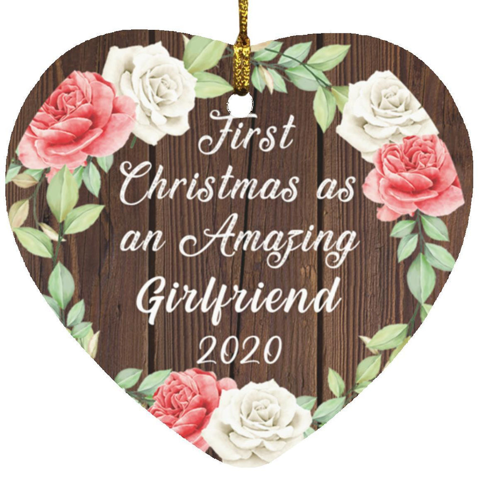 First Christmas As an Amazing Girlfriend 2020 - Heart Ornament A