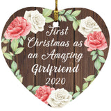 First Christmas As an Amazing Girlfriend 2020 - Heart Ornament A