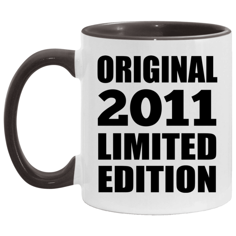 13th Birthday Original 2011 Limited Edition - 11oz Accent Mug Black