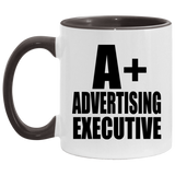 A+ Advertising Executive - 11oz Accent Mug Black