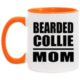 Bearded Collie Mom - 11oz Accent Mug Orange
