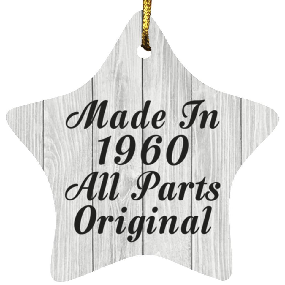 64th Birthday Made In 1960 All Parts Original - Star Ornament F