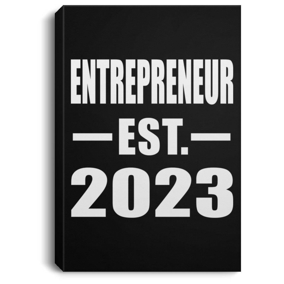 Entrepreneur Established EST. 2023 - Canvas Portrait