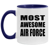 Most Awesome Air Force - 11oz Accent Mug Purple
