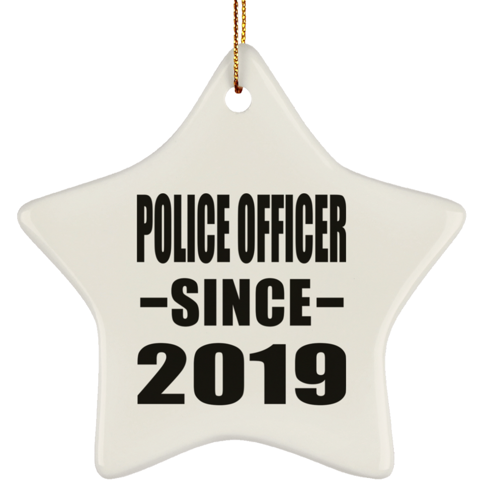 Police Officer Since 2019 - Star Ornament