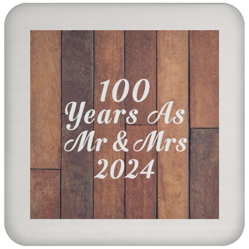100th Anniversary 100 Years As Mr & Mrs 2024 - Drink Coaster E