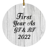 First Year As Gf & Bf 2022 - Circle Ornament F