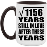 34th Anniversary Square Root of 1156 Years Still In Love - 15oz Accent Mug Black