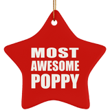Most Awesome Poppy - Star Ornament
