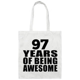 97th Birthday 97 Years Of Being Awesome - Tote Bag White