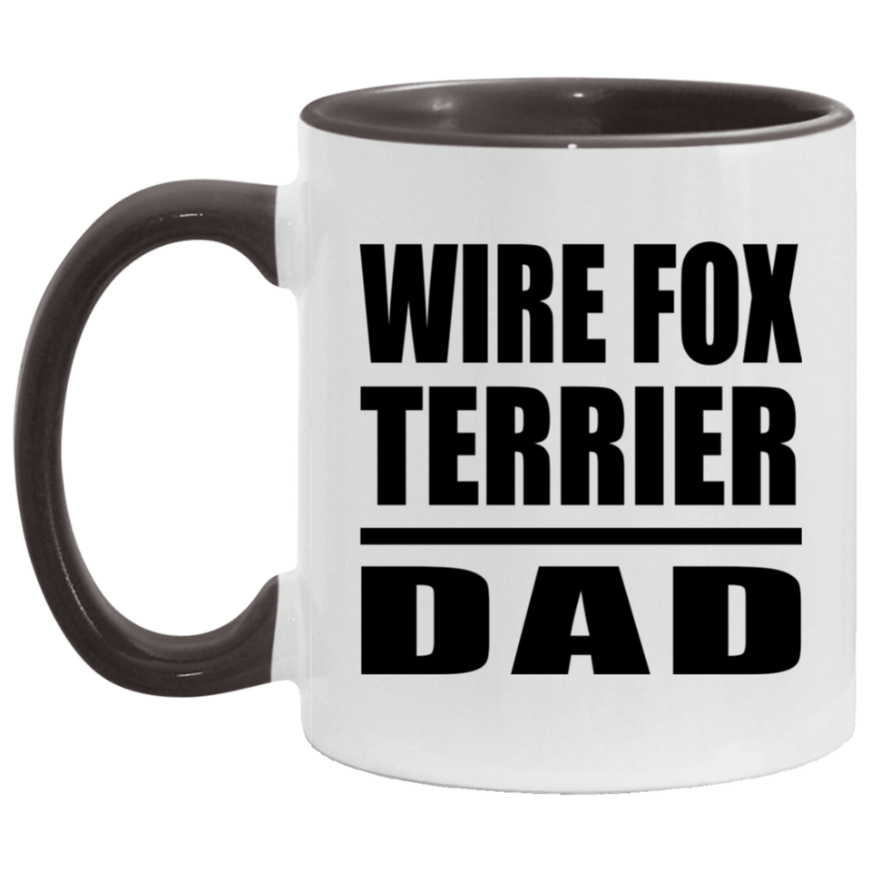 Wire Fox Terrier Dad - 11oz Accent Mug Black