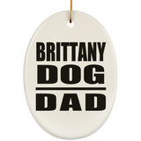 Brittany Dog Dad - Oval Ornament