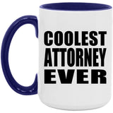 Coolest Attorney Ever - 15oz Accent Mug Purple